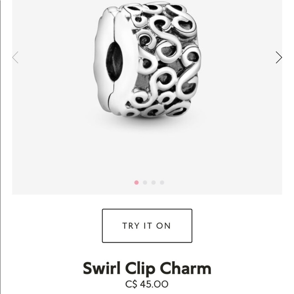Pandora Swirl Clip Charm